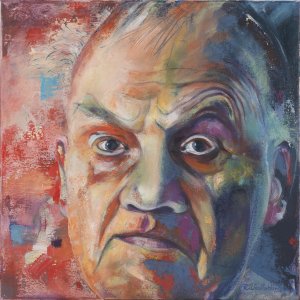 Dein Gesicht wird dir geschenkt. Lachen musst du selber. 40 x 40 cm