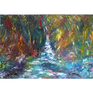 Mittendurch, 70 x 100 cm