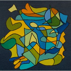 Gerahmtes Glück 4, 20 x 20 cm