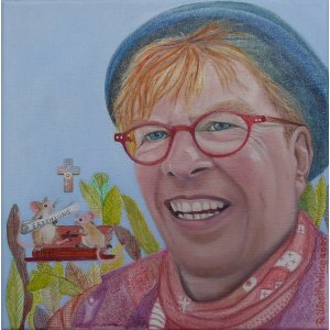 Porträt M, 30 x 30 cm