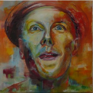 Porträt Py, 40 x 40 cm