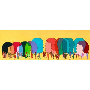 Miteinander, 40 x 120 cm